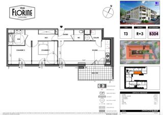  Appartement � vendre 3 pi�ces 64 m�