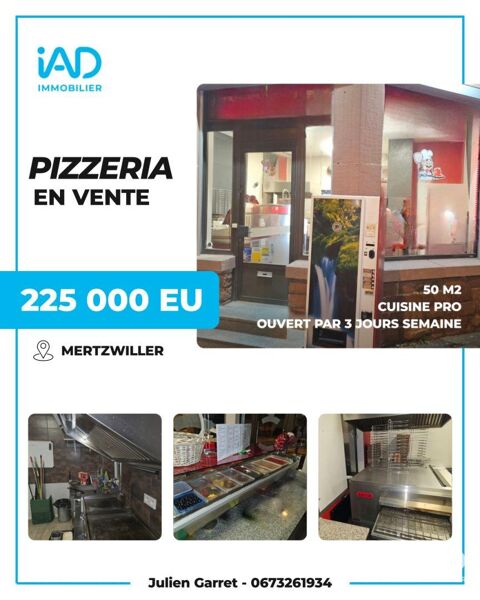 Vente Restauration rapide 50 m&sup2; 225000 67580 Mertzwiller