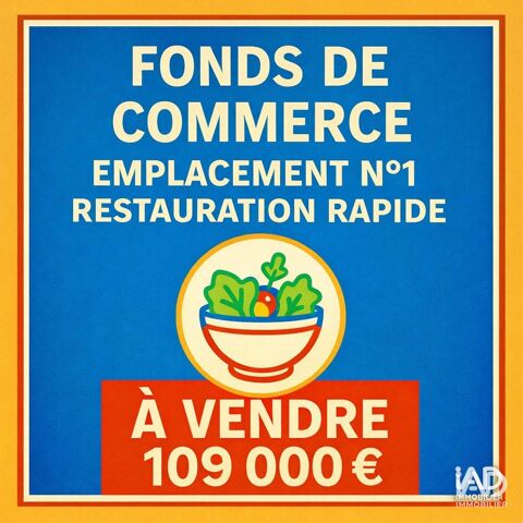 Vente Restauration rapide 50 m&sup2; 109000 13002 Marseille