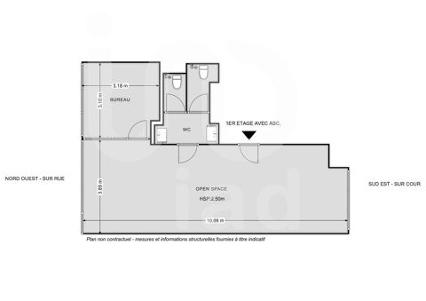 Location Bureaux 60 m&sup2; 2000 75011 Paris
