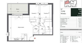  Appartement � vendre 3 pi�ces 69 m�