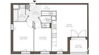  Appartement � vendre 3 pi�ces 60 m�