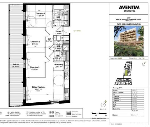  Appartement  vendre 4 pices 76 m