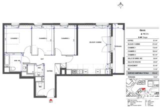  Appartement � vendre 4 pi�ces 81 m�