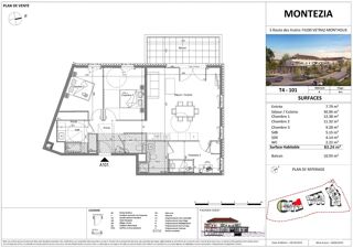  Appartement � vendre 4 pi�ces 83 m�