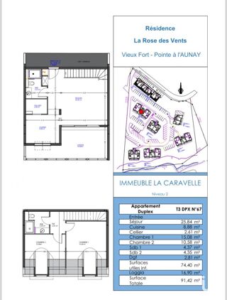  Appartement � vendre 3 pi�ces 75 m�