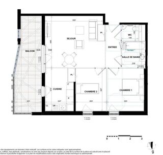  Appartement  vendre 3 pices 64 m