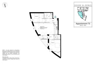  Appartement � vendre 3 pi�ces 75 m�