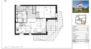  Appartement  vendre 2 pices 49 m