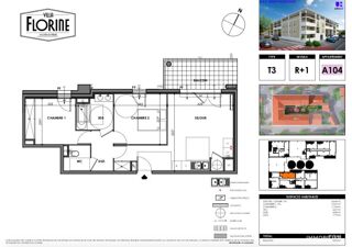  Appartement � vendre 3 pi�ces 59 m�