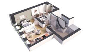  Appartement � vendre 2 pi�ces 53 m�