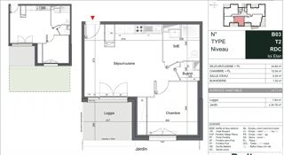  Appartement � vendre 2 pi�ces 44 m�