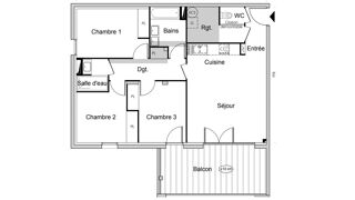  Appartement � vendre 4 pi�ces 81 m�