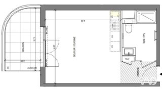  Appartement � vendre 1 pi�ce 28 m�