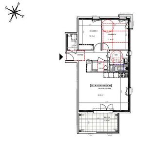  Appartement � vendre 3 pi�ces 69 m�