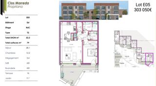  Appartement � vendre 2 pi�ces 53 m�