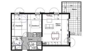  Appartement  vendre 3 pices 62 m