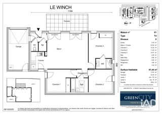  Maison � vendre 4 pi�ces 91 m�