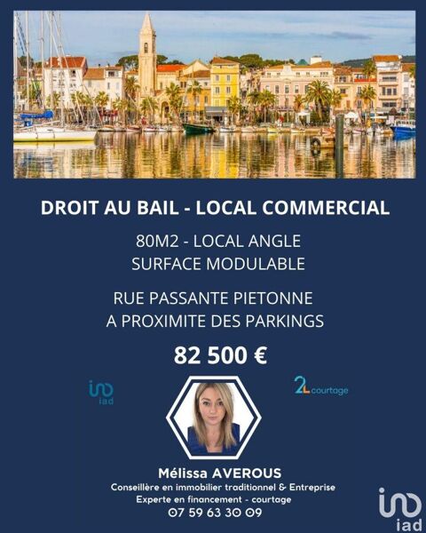 Vente Boutique/Local commercial 81 m&sup2; 82500 83110 Sanary-sur-mer