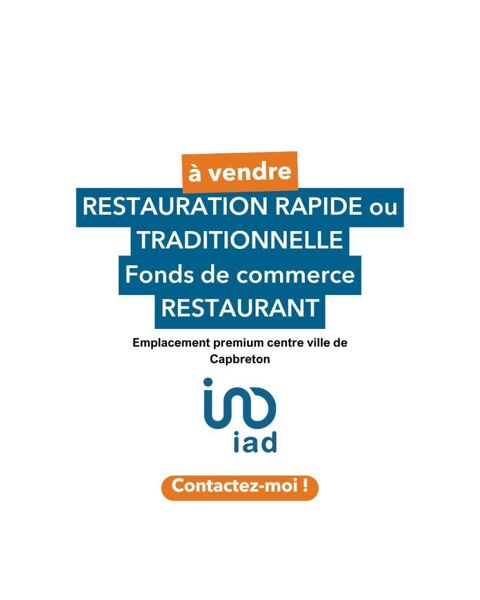 Vente Restauration rapide 55 m&sup2; 330000 40130 Capbreton