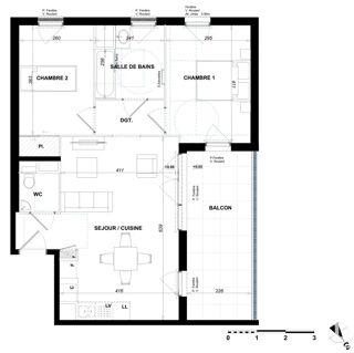  Appartement � vendre 3 pi�ces 61 m�