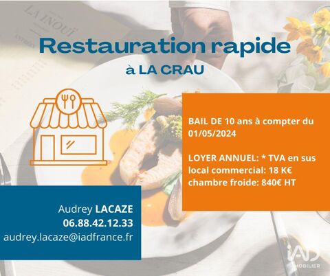 Vente Restauration rapide 20 m&sup2; 29000 83260 La crau