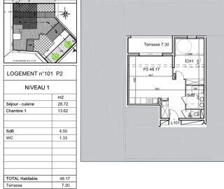  Appartement � vendre 2 pi�ces 51 m�