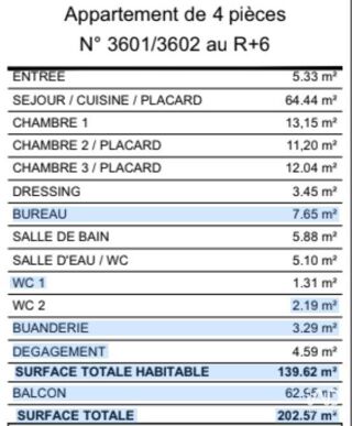  Appartement � vendre 4 pi�ces 139 m�