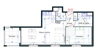  Appartement � vendre 2 pi�ces 49 m�