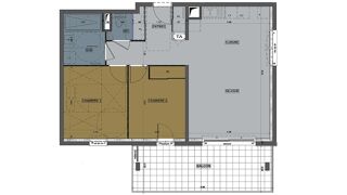  Appartement  vendre 3 pices 64 m