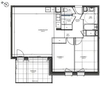  Appartement � vendre 3 pi�ces 71 m�