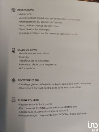  Appartement � vendre 1 pi�ce 35 m�