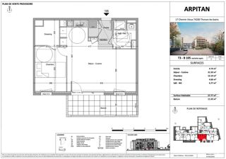  Appartement � vendre 3 pi�ces 57 m�