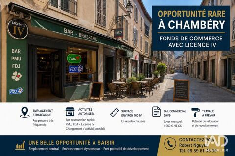 Vente Restauration rapide 160 m&sup2; 106000 73000 Chamb�ry