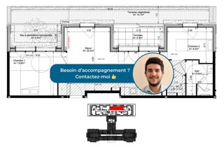  Appartement � vendre 3 pi�ces 62 m�