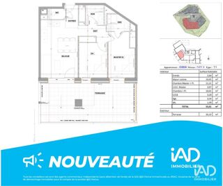  Appartement � vendre 3 pi�ces 55 m�