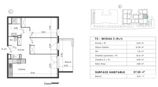  Appartement � vendre 3 pi�ces 58 m�
