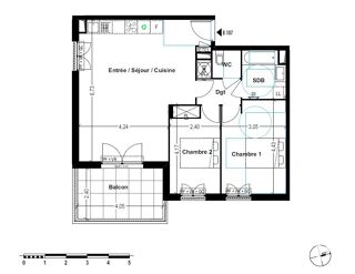  Appartement � vendre 3 pi�ces 67 m�