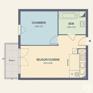  Appartement � vendre 2 pi�ces 41 m�