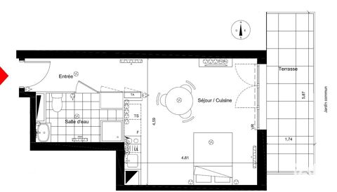  Appartement � louer 1 pi�ce 31 m�