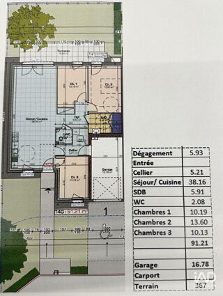  Maison 4 pi�ces 91 m� Vitry-sur-orne