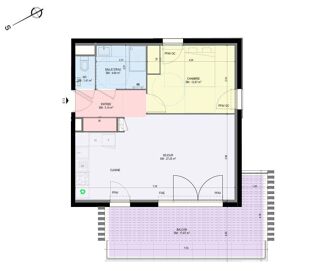  Appartement  vendre 2 pices 51 m