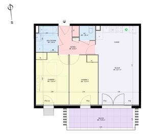  Appartement � vendre 3 pi�ces 65 m�