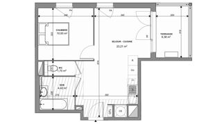  Appartement � vendre 2 pi�ces 40 m�