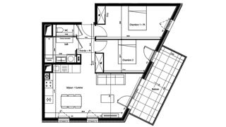  Appartement � vendre 3 pi�ces 63 m�