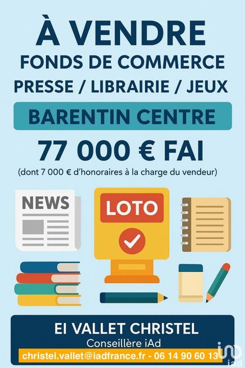 Vente Boutique/Local commercial 44 m&sup2; 77000 76360 Barentin