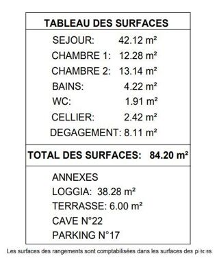  Appartement  vendre 3 pices 84 m