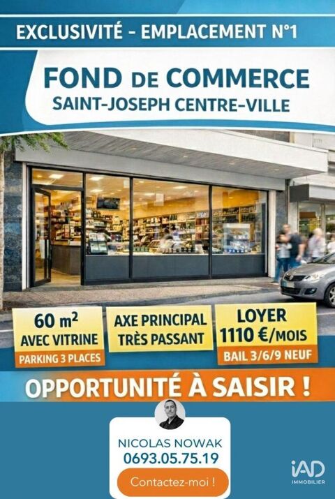 Vente Boutique/Local commercial 60 m&sup2; 54500 97480 Saint-joseph