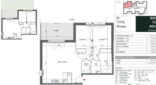  Appartement � vendre 3 pi�ces 69 m�