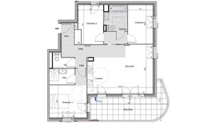  Appartement � vendre 4 pi�ces 86 m�